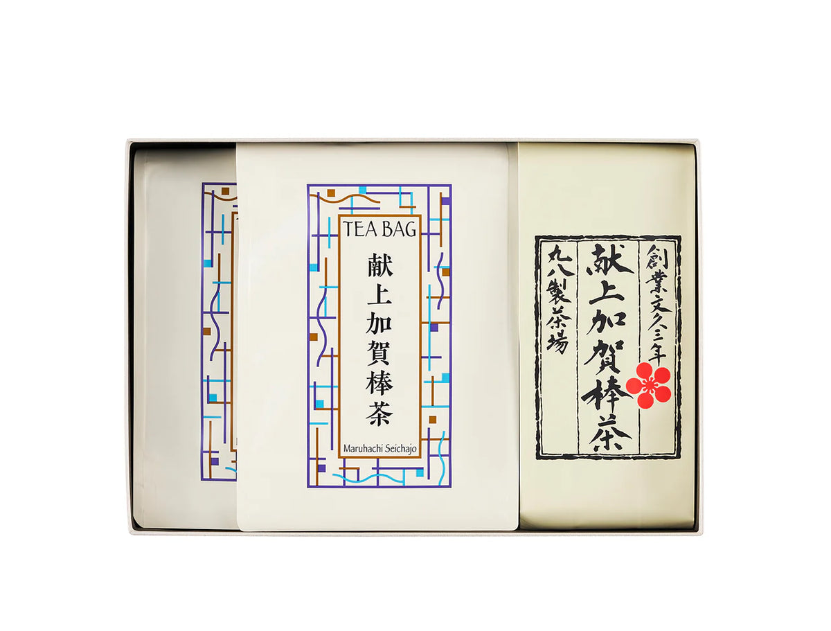 【丸八製茶場店】献上加賀棒茶 詰合せ(袋入60g/2袋 と ティーバッグ 3g×12ヶ/3袋)