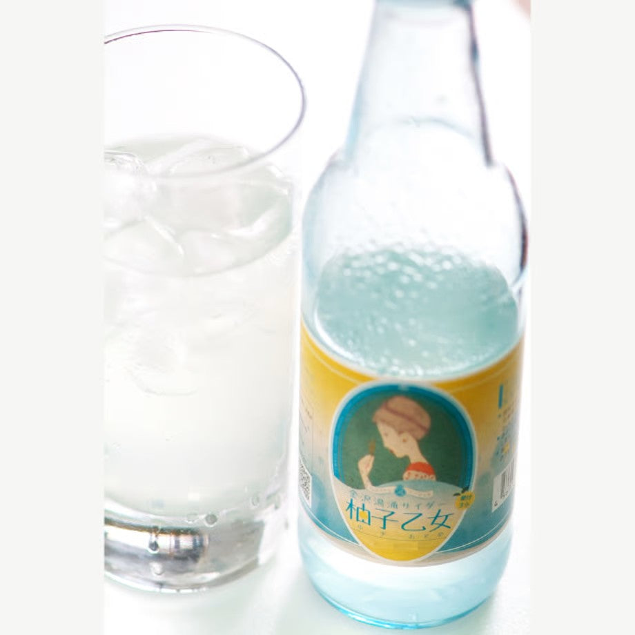 【Ante店】金沢湯涌サイダー「柚子乙女」340ml | 竹久夢二デザイン セット販売