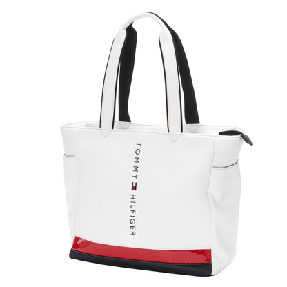 【優待特選店】TOMMY HILFIGER Golf UNISEXトートバッグ 普段使いにも最適  ホワイト